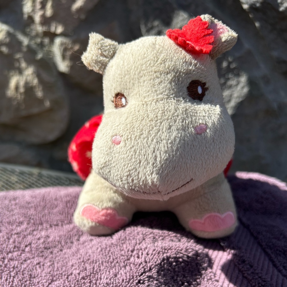 Martha Stewart, plush hippo toy with cute skirt